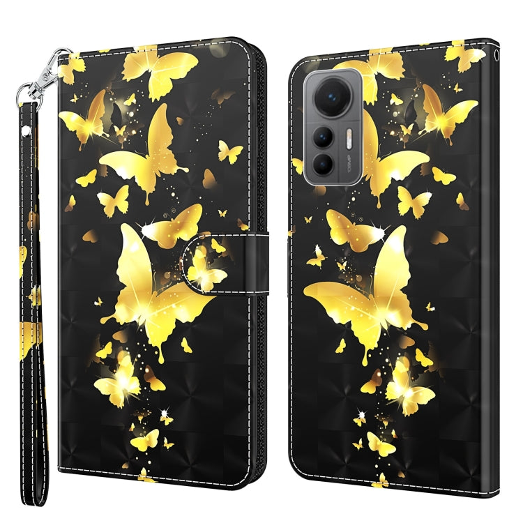 3D Painting Pattern TPU + PU Leather Phone Case, For Xiaomi Redmi 10A, For Xiaomi Poco M4 5G/Redmi 10 5G, For Xiaomi 12 Lite 4G/5G