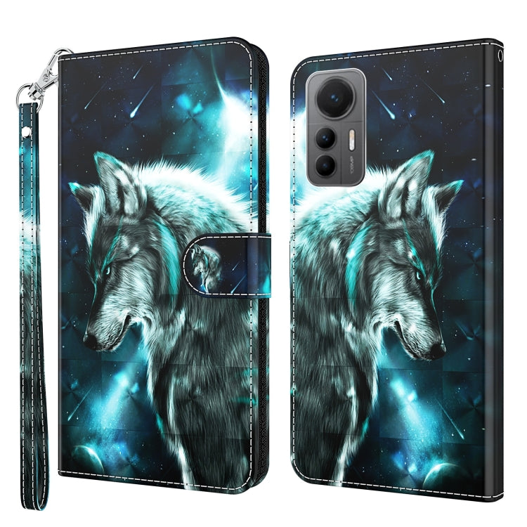 3D Painting Pattern TPU + PU Leather Phone Case, For Xiaomi Redmi 10A, For Xiaomi Poco M4 5G/Redmi 10 5G, For Xiaomi 12 Lite 4G/5G