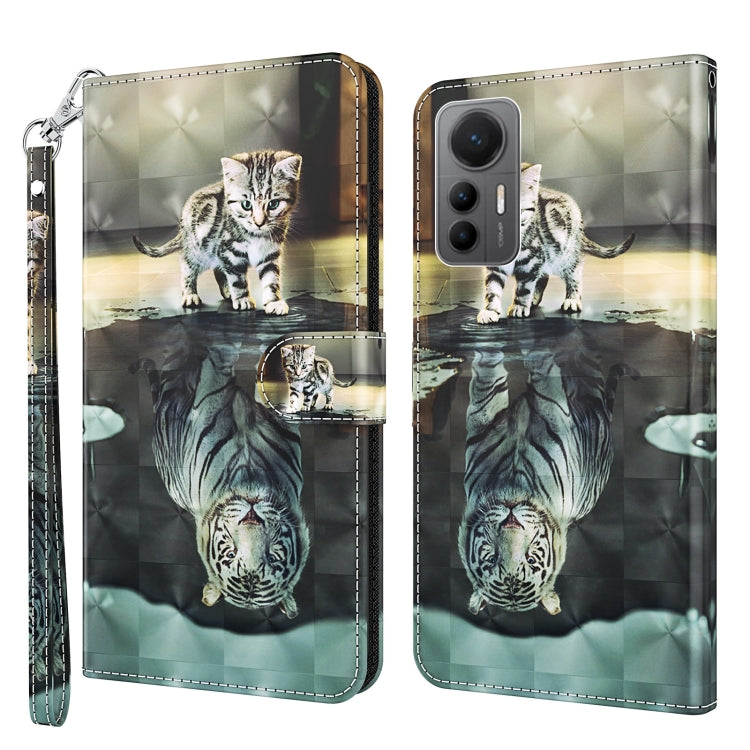 3D Painting Pattern TPU + PU Leather Phone Case, For Xiaomi Redmi 10A, For Xiaomi Poco M4 5G/Redmi 10 5G, For Xiaomi 12 Lite 4G/5G