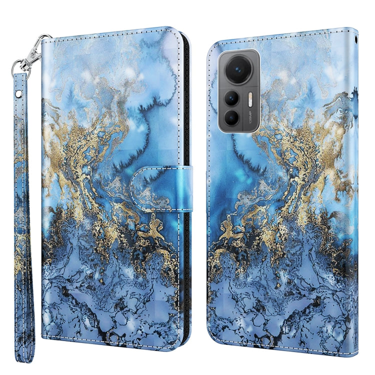 3D Painting Pattern TPU + PU Leather Phone Case, For Xiaomi Redmi 10A, For Xiaomi Poco M4 5G/Redmi 10 5G, For Xiaomi 12 Lite 4G/5G