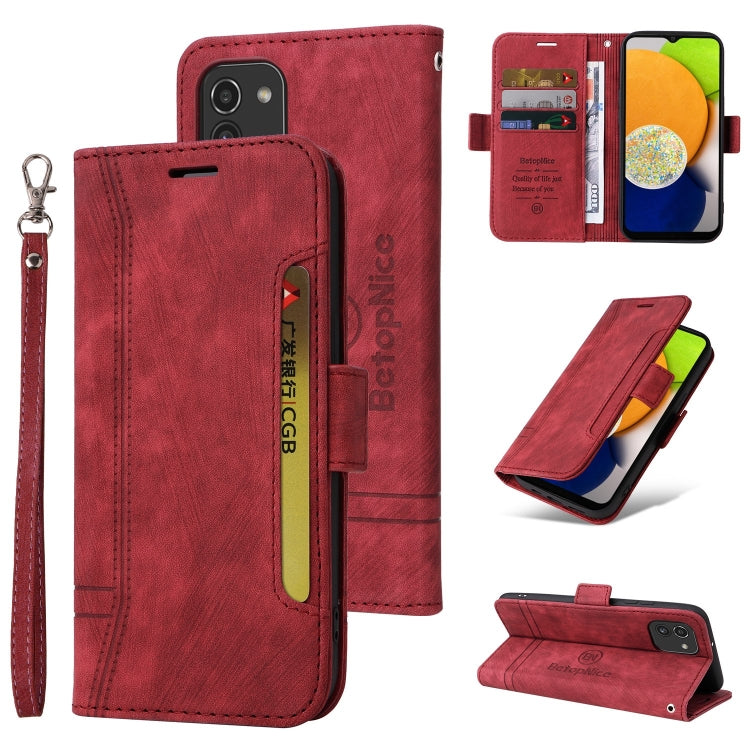 BETOPNICE Dual-side Buckle Leather Phone Case, For Samsung Galaxy A03 164mm, For Samsung Galaxy A03s 166mm, For Samsung Galaxy A03 166mm, For Samsung Galaxy A12 5G / 4G, For Samsung Galaxy A13 4G, For Samsung Galaxy A22 4G EU Version                   ...
