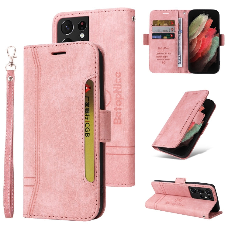BETOPNICE Dual-side Buckle Leather Phone Case, For Samsung Galaxy S21 FE 5G, For Samsung Galaxy S21+ 5G, For Samsung Galaxy S21 Ultra 5G, For Samsung Galaxy S22 5G, For Samsung Galaxy S22+ 5G, For Samsung Galaxy S22 Ultra 5G, For Samsung Galaxy A22 5G ...