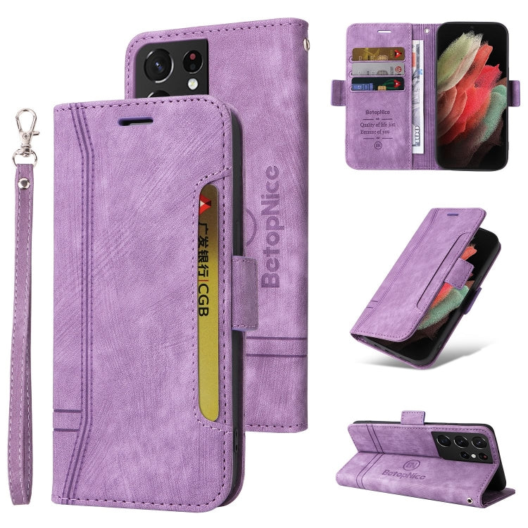 BETOPNICE Dual-side Buckle Leather Phone Case, For Samsung Galaxy S21 FE 5G, For Samsung Galaxy S21+ 5G, For Samsung Galaxy S21 Ultra 5G, For Samsung Galaxy S22 5G, For Samsung Galaxy S22+ 5G, For Samsung Galaxy S22 Ultra 5G, For Samsung Galaxy A22 5G ...
