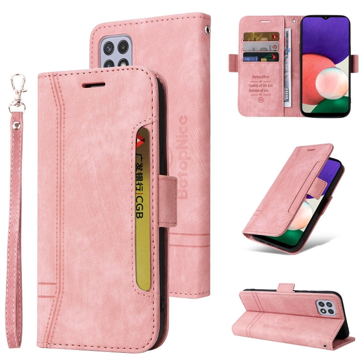 BETOPNICE Dual-side Buckle Leather Phone Case, For Samsung Galaxy S21 FE 5G, For Samsung Galaxy S21+ 5G, For Samsung Galaxy S21 Ultra 5G, For Samsung Galaxy S22 5G, For Samsung Galaxy S22+ 5G, For Samsung Galaxy S22 Ultra 5G, For Samsung Galaxy A22 5G ...