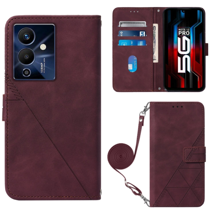 Crossbody 3D Embossed Flip Leather Phone Case, For Infinix Hot 12 Play / 12 Play NFC, For Infinix Hot 12i X665, For Infinix Hot 12 X6817, For Infinix Note 12 Pro 4G, For Infinix Note 12 Pro 5G, For Infinix Note 12 G96, For Infinix Note 12i X6819       ...