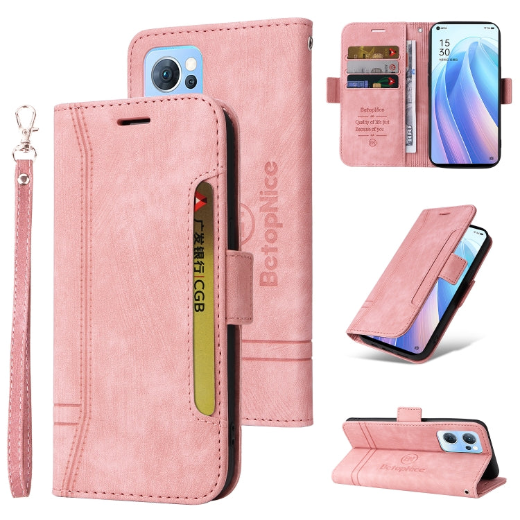 BETOPNICE Dual-side Buckle Leather Phone Case, For Realme 9i / A96 4G / A76 4G / A36 4G, For vivo S12, For OPPO Reno7 / F21 Pro, For OPPO Reno 7 5G Global / Find X5 Lite, For vivo S12 Pro / V23 Pro 5G, For Realme GT Neo2 5G CN Version, For Realme C21  ...