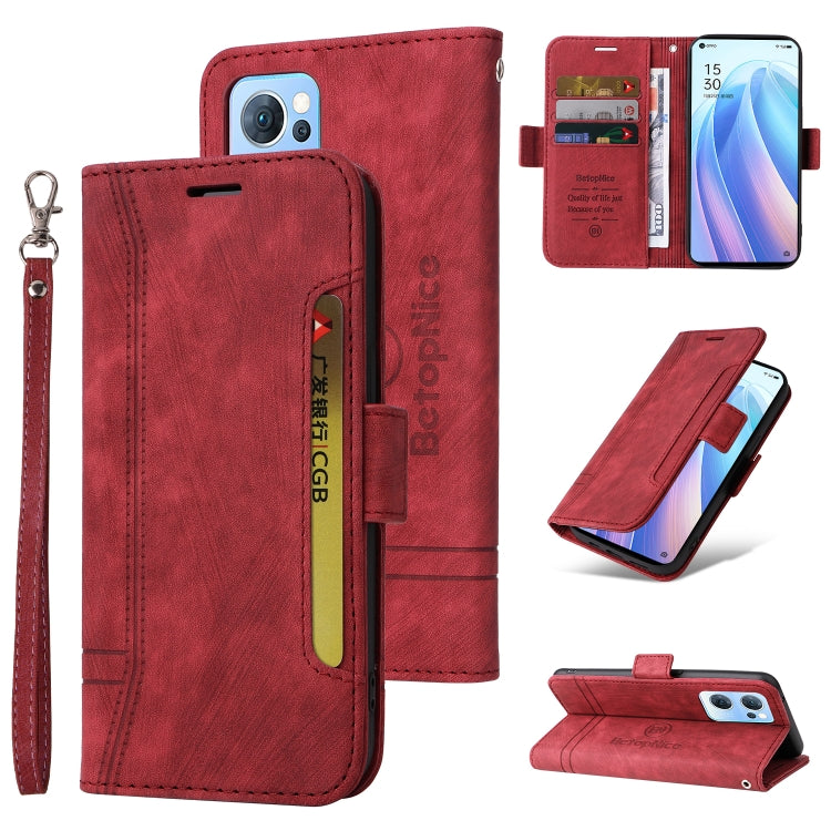 BETOPNICE Dual-side Buckle Leather Phone Case, For Realme 9i / A96 4G / A76 4G / A36 4G, For vivo S12, For OPPO Reno7 / F21 Pro, For OPPO Reno 7 5G Global / Find X5 Lite, For vivo S12 Pro / V23 Pro 5G, For Realme GT Neo2 5G CN Version, For Realme C21  ...