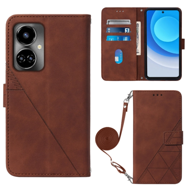 Crossbody 3D Embossed Flip Leather Phone Case, For Tecno Camon 19, For Tecno Camon 19 Neo, For Tecno Camon 19 Pro 5G, For Tecno Pop 6, For OnePlus 10T 5G Global, For Tecno Pova 3 LE7, For Tecno Spark 9 Pro / Spark 9T, For ZTE Blade A52