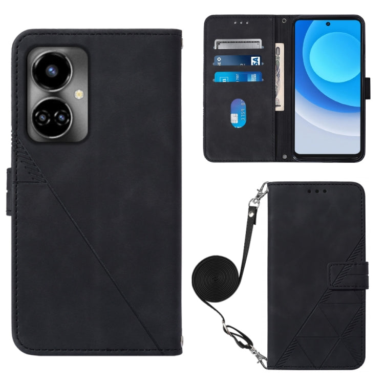 Crossbody 3D Embossed Flip Leather Phone Case, For Tecno Camon 19, For Tecno Camon 19 Neo, For Tecno Camon 19 Pro 5G, For Tecno Pop 6, For OnePlus 10T 5G Global, For Tecno Pova 3 LE7, For Tecno Spark 9 Pro / Spark 9T, For ZTE Blade A52