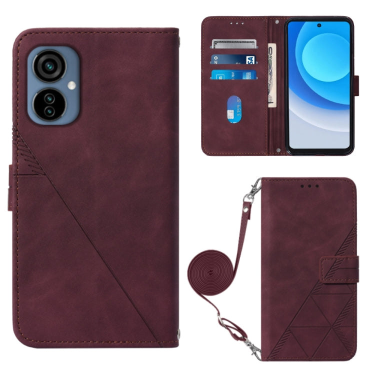 Crossbody 3D Embossed Flip Leather Phone Case, For Tecno Camon 19, For Tecno Camon 19 Neo, For Tecno Camon 19 Pro 5G, For Tecno Pop 6, For OnePlus 10T 5G Global, For Tecno Pova 3 LE7, For Tecno Spark 9 Pro / Spark 9T, For ZTE Blade A52
