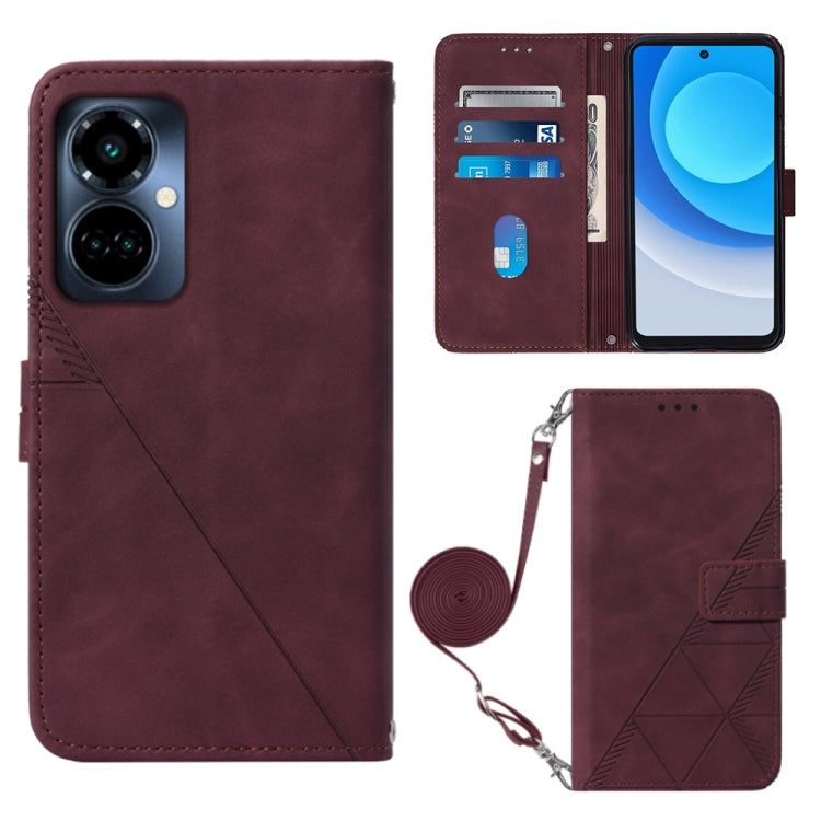 Crossbody 3D Embossed Flip Leather Phone Case, For Tecno Camon 19, For Tecno Camon 19 Neo, For Tecno Camon 19 Pro 5G, For Tecno Pop 6, For OnePlus 10T 5G Global, For Tecno Pova 3 LE7, For Tecno Spark 9 Pro / Spark 9T, For ZTE Blade A52