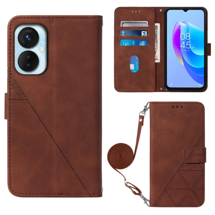 Crossbody 3D Embossed Flip Leather Phone Case, For Tecno Camon 19, For Tecno Camon 19 Neo, For Tecno Camon 19 Pro 5G, For Tecno Pop 6, For OnePlus 10T 5G Global, For Tecno Pova 3 LE7, For Tecno Spark 9 Pro / Spark 9T, For ZTE Blade A52