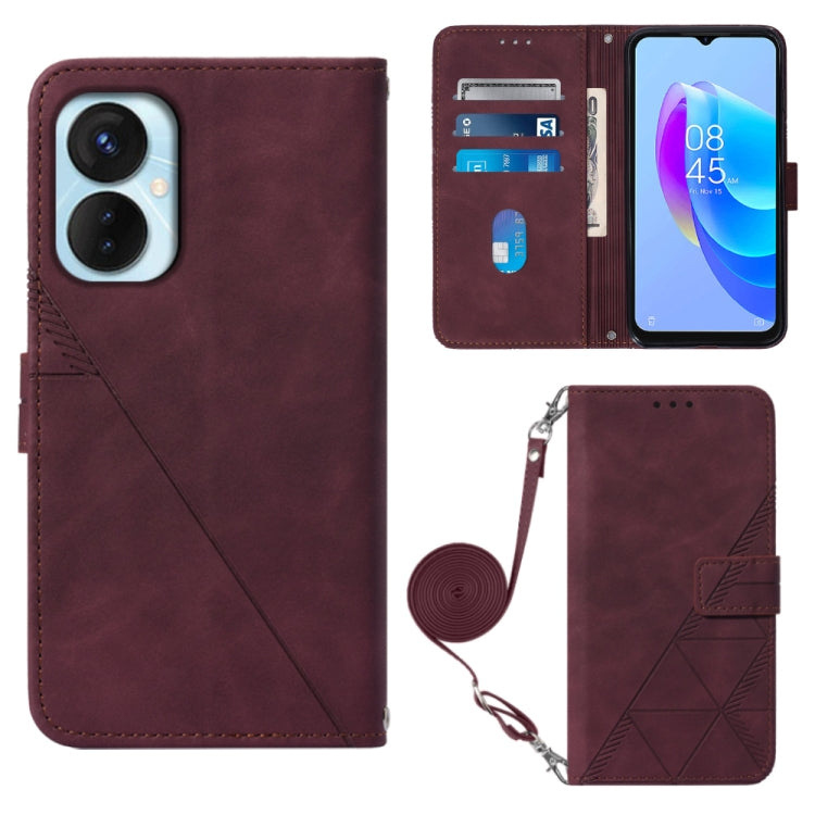 Crossbody 3D Embossed Flip Leather Phone Case, For Tecno Camon 19, For Tecno Camon 19 Neo, For Tecno Camon 19 Pro 5G, For Tecno Pop 6, For OnePlus 10T 5G Global, For Tecno Pova 3 LE7, For Tecno Spark 9 Pro / Spark 9T, For ZTE Blade A52