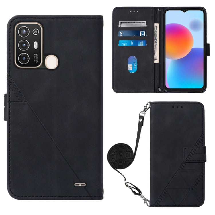 Crossbody 3D Embossed Flip Leather Phone Case, For Tecno Camon 19, For Tecno Camon 19 Neo, For Tecno Camon 19 Pro 5G, For Tecno Pop 6, For OnePlus 10T 5G Global, For Tecno Pova 3 LE7, For Tecno Spark 9 Pro / Spark 9T, For ZTE Blade A52