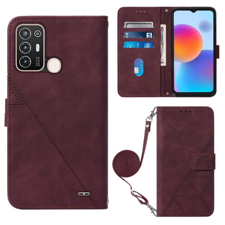 Crossbody 3D Embossed Flip Leather Phone Case, For Tecno Camon 19, For Tecno Camon 19 Neo, For Tecno Camon 19 Pro 5G, For Tecno Pop 6, For OnePlus 10T 5G Global, For Tecno Pova 3 LE7, For Tecno Spark 9 Pro / Spark 9T, For ZTE Blade A52