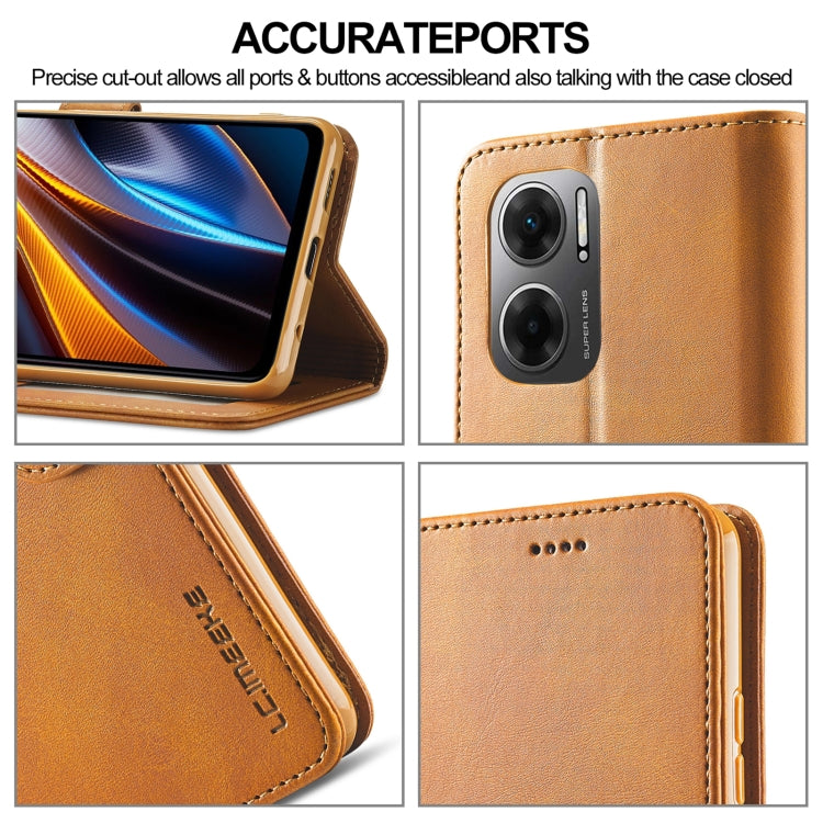 LC.IMEEKE Calf Texture Leather Phone Case, For Xiaomi Redmi 10 5G, For Xiaomi Poco M5, For Xiaomi Poco M4 5G, For Xiaomi Redmi Note 11E 5G, For Xiaomi Redmi 10 Prime＋5G, For Xiaomi Redmi 11 Prime 5G