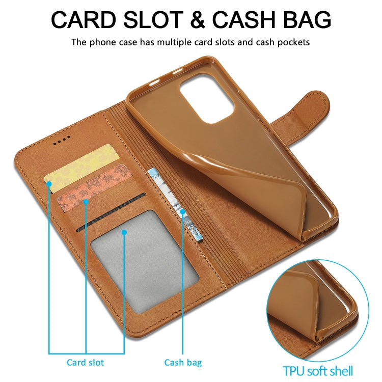 LC.IMEEKE Calf Texture Leather Phone Case, For Xiaomi Redmi 10 5G, For Xiaomi Poco M5, For Xiaomi Poco M4 5G, For Xiaomi Redmi Note 11E 5G, For Xiaomi Redmi 10 Prime＋5G, For Xiaomi Redmi 11 Prime 5G