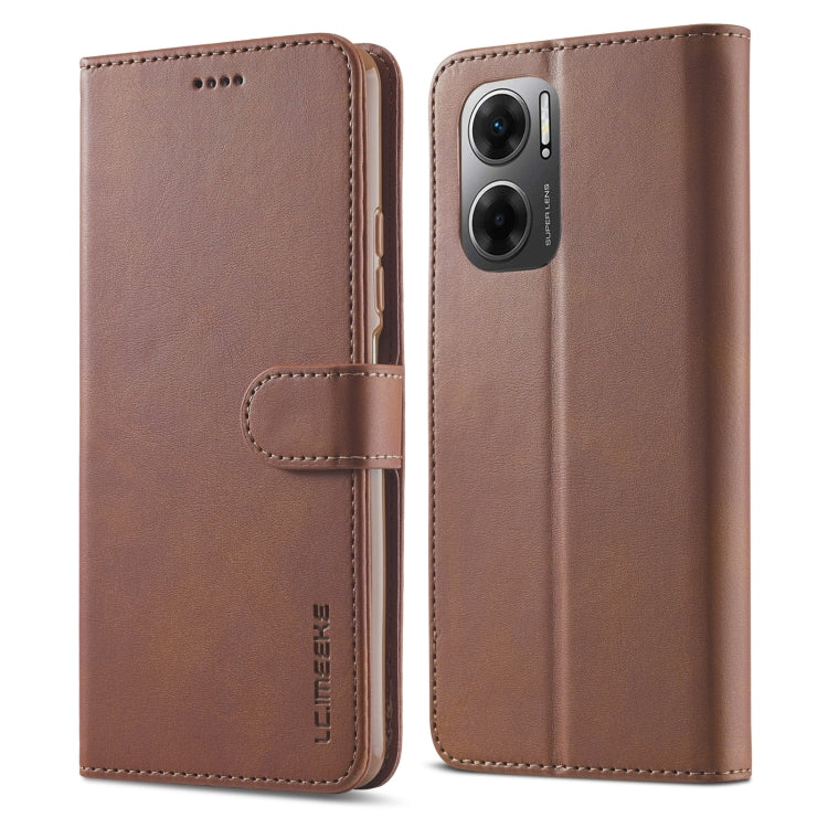 LC.IMEEKE Calf Texture Leather Phone Case, For Xiaomi Redmi 10 5G, For Xiaomi Poco M5, For Xiaomi Poco M4 5G, For Xiaomi Redmi Note 11E 5G, For Xiaomi Redmi 10 Prime＋5G, For Xiaomi Redmi 11 Prime 5G