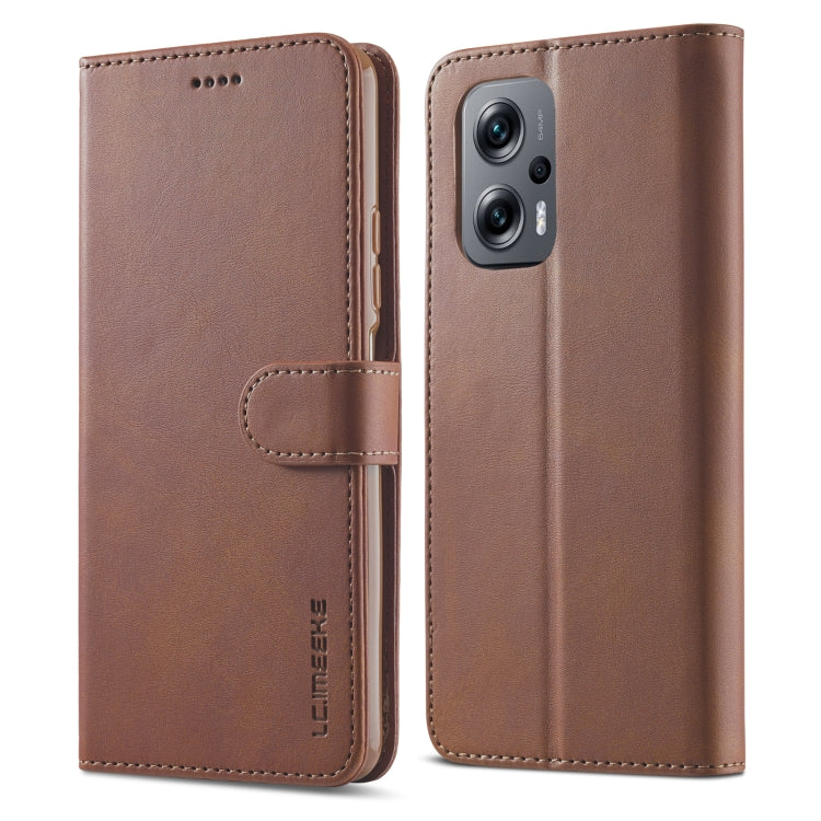 LC.IMEEKE Calf Texture Leather Phone Case, For Xiaomi Redmi 10 5G, For Xiaomi Poco M5, For Xiaomi Poco M4 5G, For Xiaomi Redmi Note 11E 5G, For Xiaomi Redmi 10 Prime＋5G, For Xiaomi Redmi 11 Prime 5G