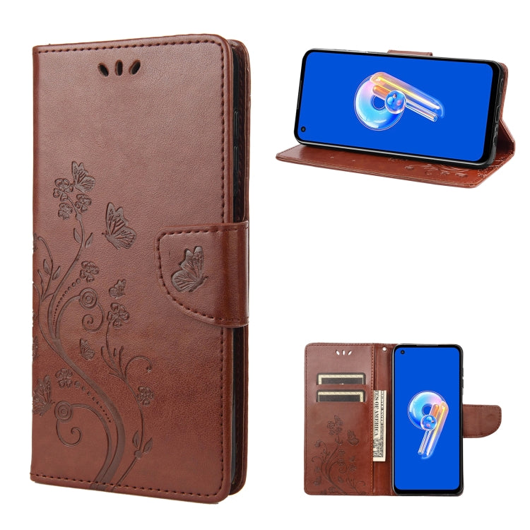 Butterfly Flower Pattern Flip Leather Phone Case, For Motorola Moto G42, For OnePlus 10T, For Samsung Galaxy A04, For Asus Zenfone 9