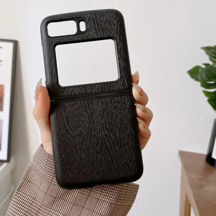 Wood Texture PU Phone Case, For Motorola Moto Razr 2022