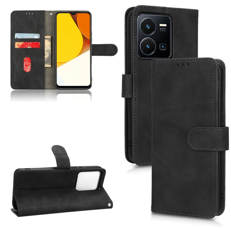 Skin Feel Magnetic Flip Leather Phone Case, For Realme V23 5G / OPPO A57 5G, For vivo Y22s / Y35, For Cubot X50, For Motorola Edge 30 Lite / 30 Neo, For Samsung Galaxy A23e 5G / A23 5G / A23s JP Version, For Sony Xperia 5 IV