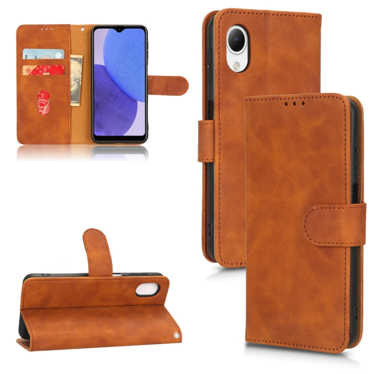 Skin Feel Magnetic Flip Leather Phone Case, For Realme V23 5G / OPPO A57 5G, For vivo Y22s / Y35, For Cubot X50, For Motorola Edge 30 Lite / 30 Neo, For Samsung Galaxy A23e 5G / A23 5G / A23s JP Version, For Sony Xperia 5 IV