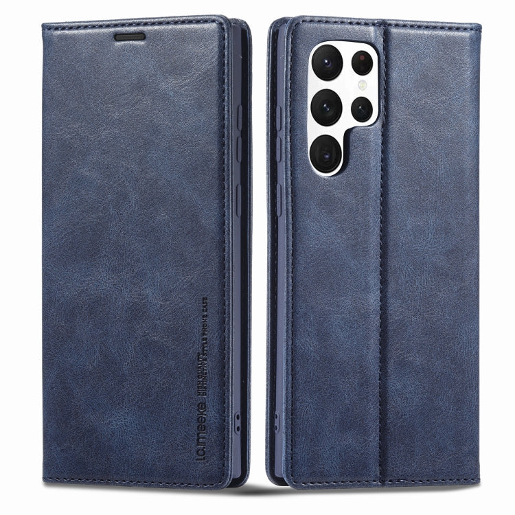 LC.IMEEKE RFID Anti-theft Leather Phone Case, For Samsung Galaxy S22 Ultra 5G