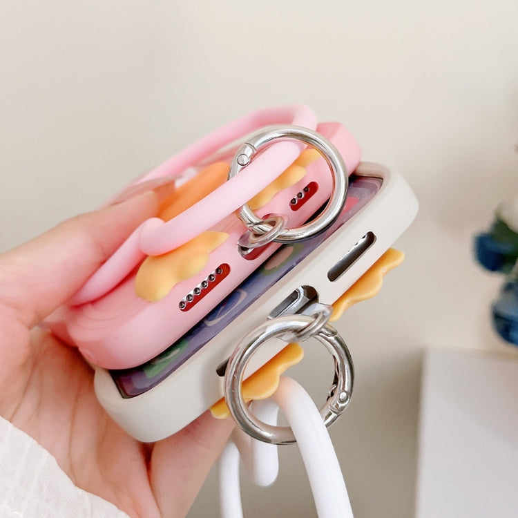Wave Edge Big Duck Silicone Phone Case with Wristband, For iPhone 12 Pro Max, For iPhone 11, For iPhone 11 Pro, For iPhone 11 Pro Max, For iPhone 13 mini
