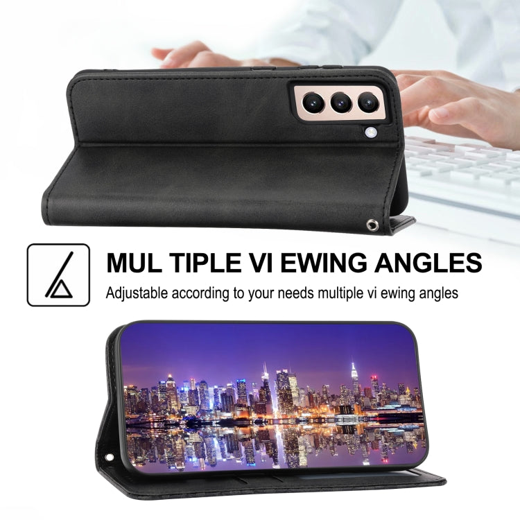 Cubic Grid Calf Texture Magnetic Closure Leather Phone Case, For Samsung Galaxy S22 5G, For Samsung Galaxy S22+ 5G, For Samsung Galaxy S22 Ultra 5G, For Samsung Galaxy S21 5G, For Samsung Galaxy S21+ 5G, For Samsung Galaxy S21 FE 5G                    ...