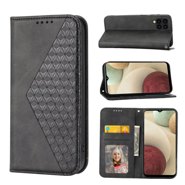 Cubic Grid Calf Texture Magnetic Closure Leather Phone Case, For Samsung Galaxy S22 5G, For Samsung Galaxy S22+ 5G, For Samsung Galaxy S22 Ultra 5G, For Samsung Galaxy S21 5G, For Samsung Galaxy S21+ 5G, For Samsung Galaxy S21 FE 5G                    ...