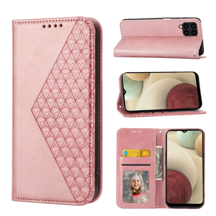 Cubic Grid Calf Texture Magnetic Closure Leather Phone Case, For Samsung Galaxy S22 5G, For Samsung Galaxy S22+ 5G, For Samsung Galaxy S22 Ultra 5G, For Samsung Galaxy S21 5G, For Samsung Galaxy S21+ 5G, For Samsung Galaxy S21 FE 5G                    ...