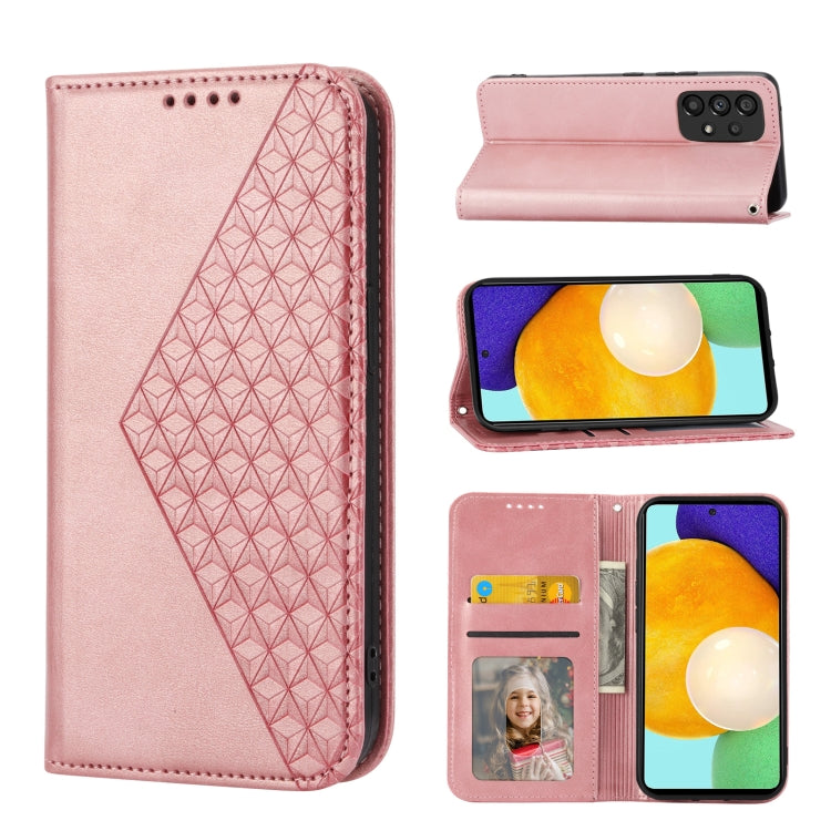 Cubic Grid Calf Texture Magnetic Closure Leather Phone Case, For Samsung Galaxy A51 4G, For Samsung Galaxy A71 4G, For Samsung Galaxy A32 4G, For Samsung Galaxy A32 5G, For Samsung Galaxy A52 4G / 5G, For Samsung Galaxy A72 4G / 5G                     ...