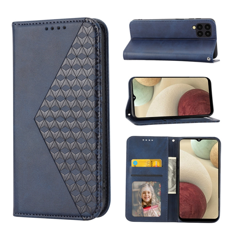 Cubic Grid Calf Texture Magnetic Closure Leather Phone Case, For Samsung Galaxy A51 4G, For Samsung Galaxy A71 4G, For Samsung Galaxy A32 4G, For Samsung Galaxy A32 5G, For Samsung Galaxy A52 4G / 5G, For Samsung Galaxy A72 4G / 5G                     ...