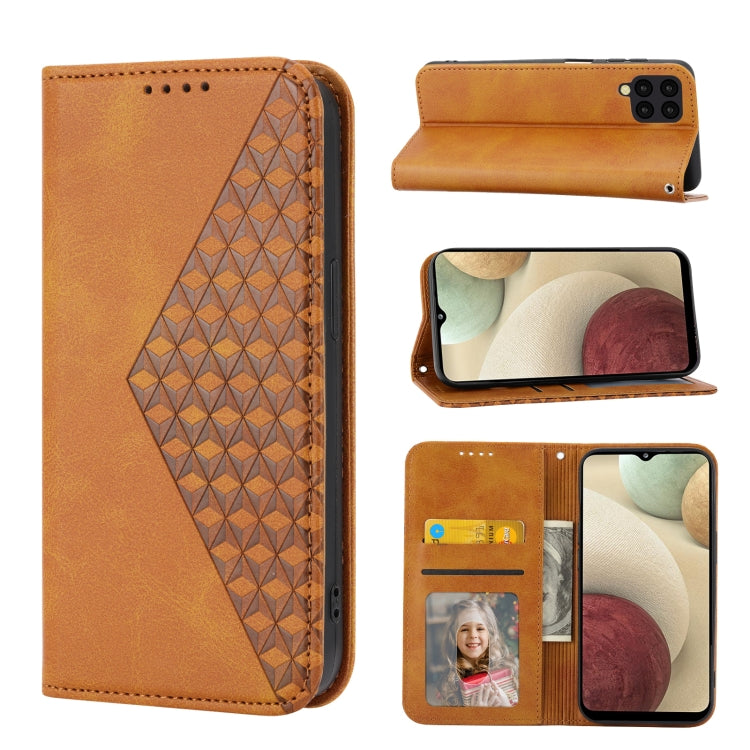 Cubic Grid Calf Texture Magnetic Closure Leather Phone Case, For Samsung Galaxy A51 4G, For Samsung Galaxy A71 4G, For Samsung Galaxy A32 4G, For Samsung Galaxy A32 5G, For Samsung Galaxy A52 4G / 5G, For Samsung Galaxy A72 4G / 5G                     ...