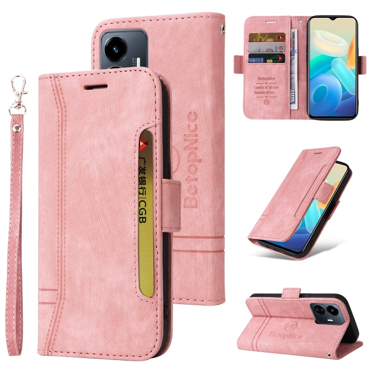 BETOPNICE Dual-side Buckle Leather Phone Case, For Realme 9i 5G, For Realme 8i, For vivo Y77 5G Global, For vivo Y02s / Y16 4G, For vivo Y75 4G / V23e 4G/5G, For vivo Y35 4G / Y22s / Y22, For vivo V25 / V25e 4G Global
