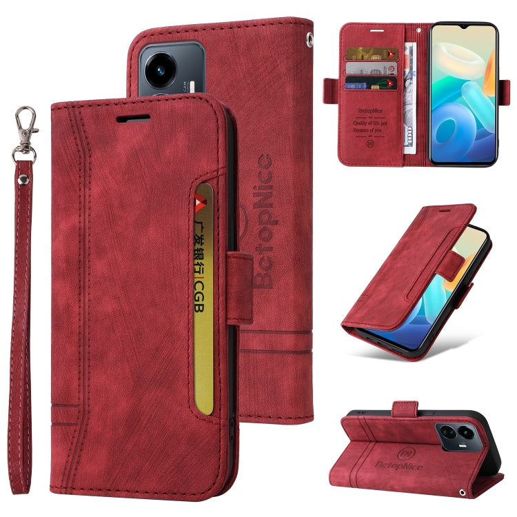 BETOPNICE Dual-side Buckle Leather Phone Case, For Realme 9i 5G, For Realme 8i, For vivo Y77 5G Global, For vivo Y02s / Y16 4G, For vivo Y75 4G / V23e 4G/5G, For vivo Y35 4G / Y22s / Y22, For vivo V25 / V25e 4G Global