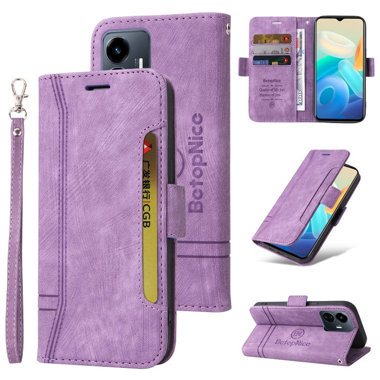 BETOPNICE Dual-side Buckle Leather Phone Case, For Realme 9i 5G, For Realme 8i, For vivo Y77 5G Global, For vivo Y02s / Y16 4G, For vivo Y75 4G / V23e 4G/5G, For vivo Y35 4G / Y22s / Y22, For vivo V25 / V25e 4G Global