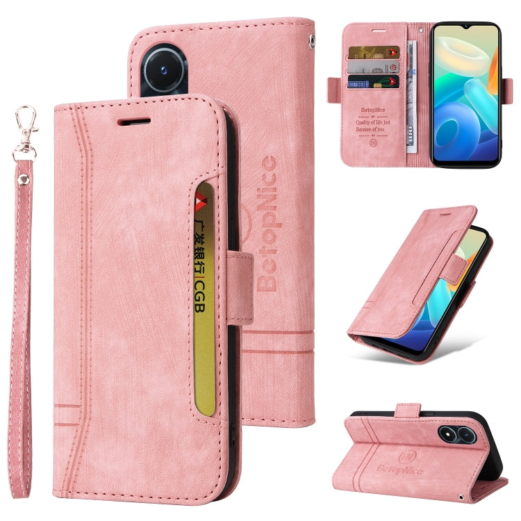 BETOPNICE Dual-side Buckle Leather Phone Case, For Realme 9i 5G, For Realme 8i, For vivo Y77 5G Global, For vivo Y02s / Y16 4G, For vivo Y75 4G / V23e 4G/5G, For vivo Y35 4G / Y22s / Y22, For vivo V25 / V25e 4G Global