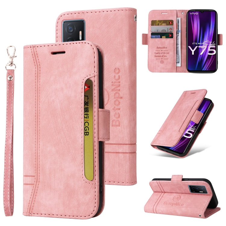 BETOPNICE Dual-side Buckle Leather Phone Case, For Realme 9i 5G, For Realme 8i, For vivo Y77 5G Global, For vivo Y02s / Y16 4G, For vivo Y75 4G / V23e 4G/5G, For vivo Y35 4G / Y22s / Y22, For vivo V25 / V25e 4G Global