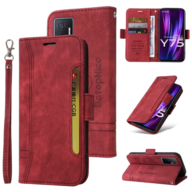 BETOPNICE Dual-side Buckle Leather Phone Case, For Realme 9i 5G, For Realme 8i, For vivo Y77 5G Global, For vivo Y02s / Y16 4G, For vivo Y75 4G / V23e 4G/5G, For vivo Y35 4G / Y22s / Y22, For vivo V25 / V25e 4G Global