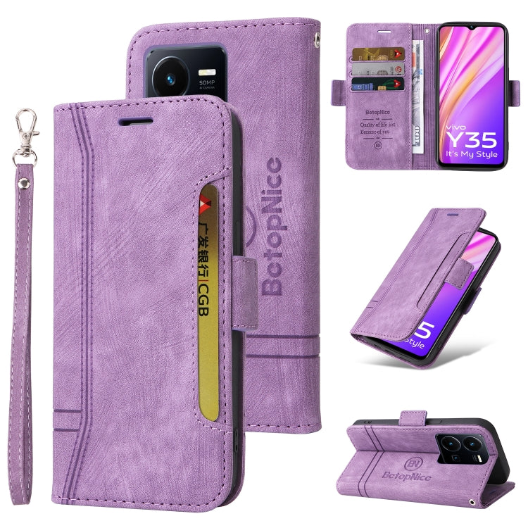 BETOPNICE Dual-side Buckle Leather Phone Case, For Realme 9i 5G, For Realme 8i, For vivo Y77 5G Global, For vivo Y02s / Y16 4G, For vivo Y75 4G / V23e 4G/5G, For vivo Y35 4G / Y22s / Y22, For vivo V25 / V25e 4G Global