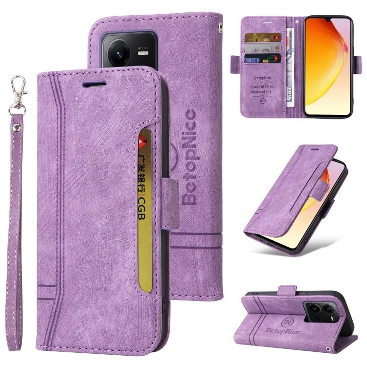 BETOPNICE Dual-side Buckle Leather Phone Case, For Realme 9i 5G, For Realme 8i, For vivo Y77 5G Global, For vivo Y02s / Y16 4G, For vivo Y75 4G / V23e 4G/5G, For vivo Y35 4G / Y22s / Y22, For vivo V25 / V25e 4G Global