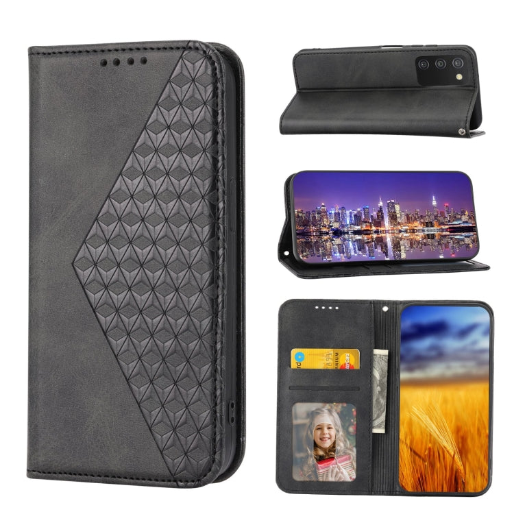 Cubic Grid Calf Texture Magnetic Closure Leather Phone Case, For OPPO A57 2022, For Sony Xperia 1 IV, For Sony Xperia 10 IV, For Google Pixel 6, For Google Pixel 6 Pro, For Google Pixel 6a, For Google Pixel 7, For Google Pixel 7 Pro