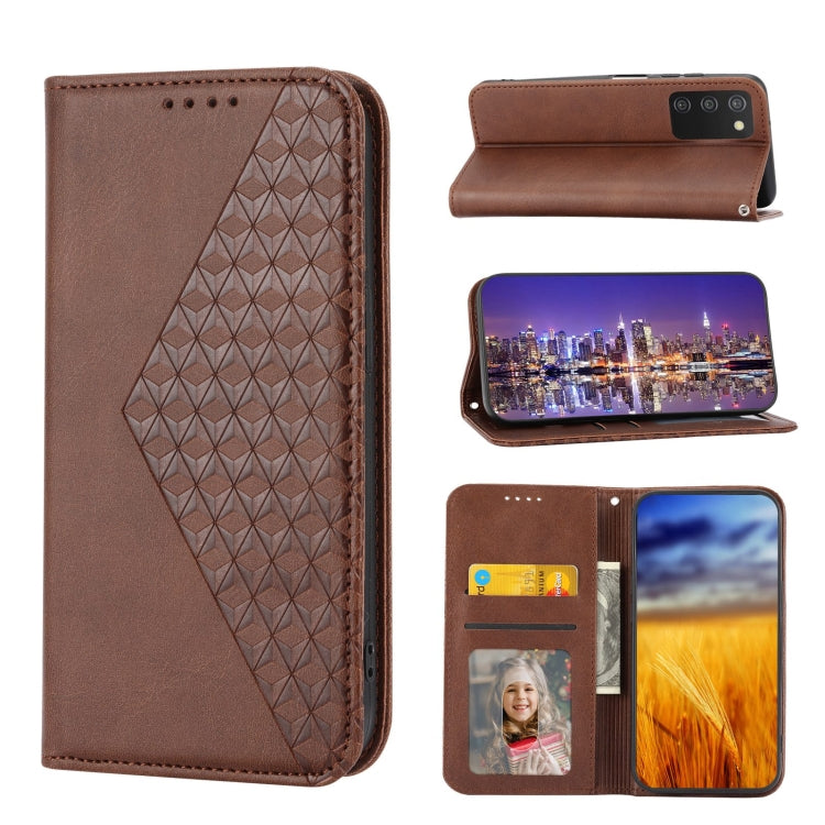 Cubic Grid Calf Texture Magnetic Closure Leather Phone Case, For OPPO A57 2022, For Sony Xperia 1 IV, For Sony Xperia 10 IV, For Google Pixel 6, For Google Pixel 6 Pro, For Google Pixel 6a, For Google Pixel 7, For Google Pixel 7 Pro
