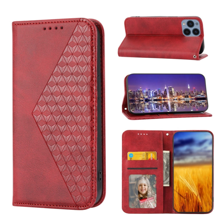 Cubic Grid Calf Texture Magnetic Closure Leather Phone Case, For OPPO A57 2022, For Sony Xperia 1 IV, For Sony Xperia 10 IV, For Google Pixel 6, For Google Pixel 6 Pro, For Google Pixel 6a, For Google Pixel 7, For Google Pixel 7 Pro