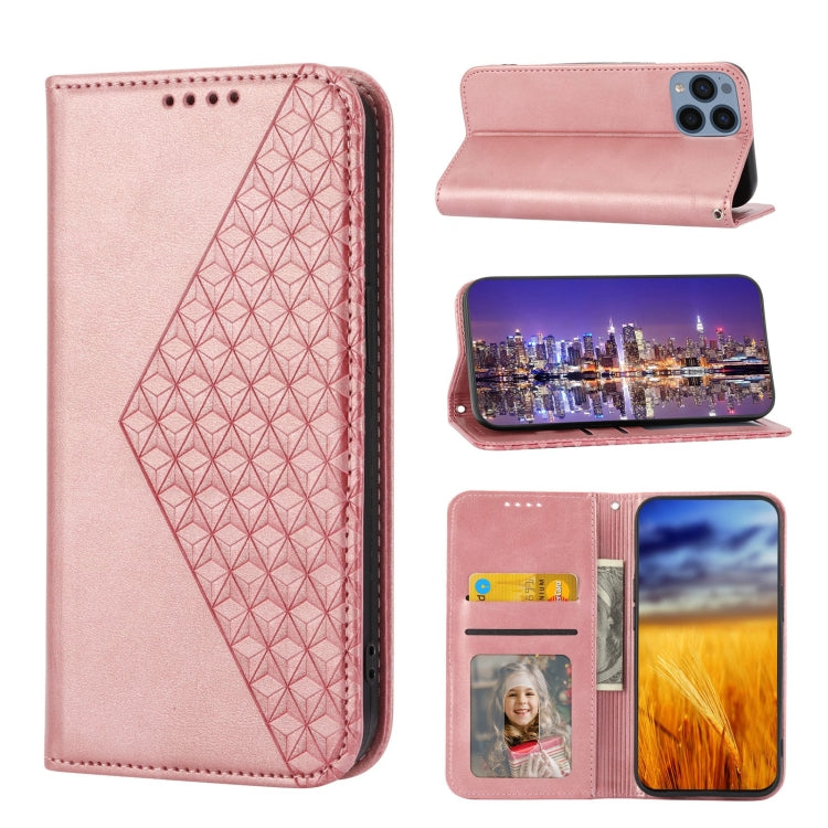 Cubic Grid Calf Texture Magnetic Closure Leather Phone Case, For OPPO A57 2022, For Sony Xperia 1 IV, For Sony Xperia 10 IV, For Google Pixel 6, For Google Pixel 6 Pro, For Google Pixel 6a, For Google Pixel 7, For Google Pixel 7 Pro