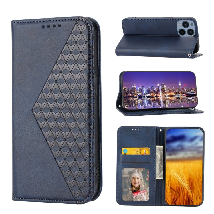 Cubic Grid Calf Texture Magnetic Closure Leather Phone Case, For OPPO A57 2022, For Sony Xperia 1 IV, For Sony Xperia 10 IV, For Google Pixel 6, For Google Pixel 6 Pro, For Google Pixel 6a, For Google Pixel 7, For Google Pixel 7 Pro