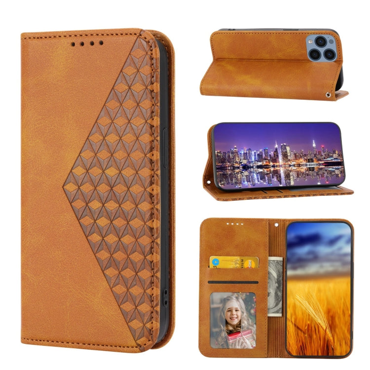 Cubic Grid Calf Texture Magnetic Closure Leather Phone Case, For OPPO A57 2022, For Sony Xperia 1 IV, For Sony Xperia 10 IV, For Google Pixel 6, For Google Pixel 6 Pro, For Google Pixel 6a, For Google Pixel 7, For Google Pixel 7 Pro