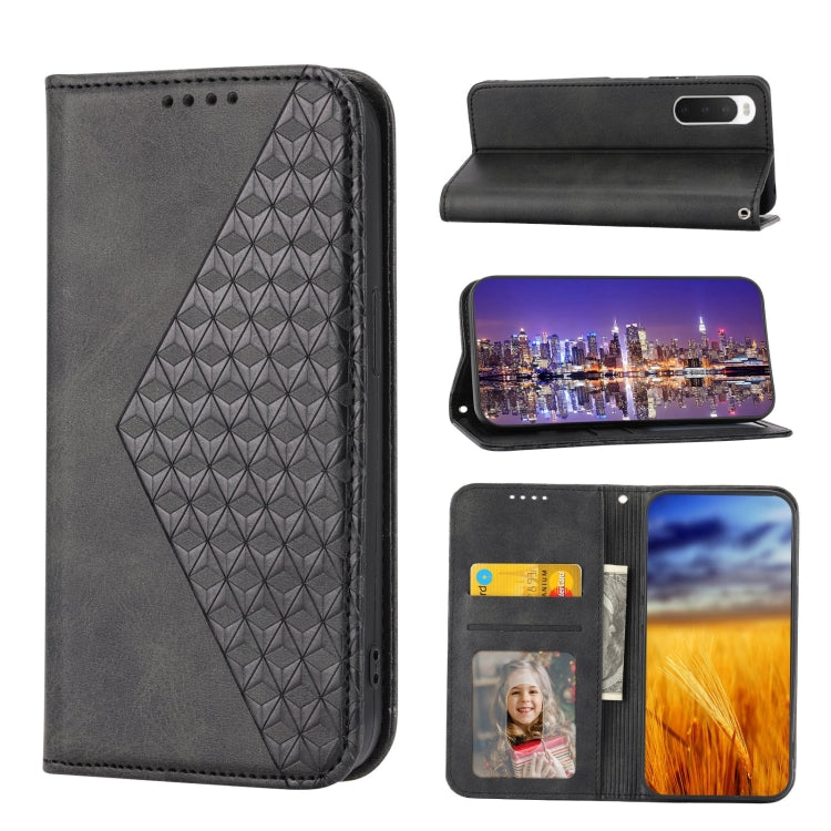 Cubic Grid Calf Texture Magnetic Closure Leather Phone Case, For OPPO A57 2022, For Sony Xperia 1 IV, For Sony Xperia 10 IV, For Google Pixel 6, For Google Pixel 6 Pro, For Google Pixel 6a, For Google Pixel 7, For Google Pixel 7 Pro
